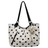 Nova Bolsa Tote de Bolinhas 2026 para Mulheres, Bolsa de Ombro Estilo Coreano, Bolsa de Axila de Grande Capacidade para o Dia a Dia, Bolsa de Mão Versátil e Fashion
