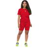 X9171 Exclusiva transfronteriza para Europa y América, camiseta de color liso, pantalones cortos, traje casual, Amazon Explosions
