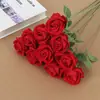 Rosa Veludo Única Casamento Flor Artificial Parede de Rosas Cascata Decoração de Casa Hotel Arranjo de Flores Flor Artificial Estilo Escandinavo