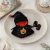 Disfraz de muñeca para Halloween, capa de bruja calabaza, atuendo para vestir muñeca con escoba, campana y accesorios, set divertido