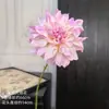 Flor artificial, dalia de un solo tallo, para decoración de habitación de boda, paisajismo de patio pequeño, arreglo de cascada de mesita de noche y preparación de boda