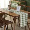 Toalha de Mesa Xadrez Natalina Estilo Americano, Poliéster-Linho, Impermeável, à Prova de Óleo, Resistente ao Calor, Bordada, Espessada, Adequada para Uso em Hotel e Casa, Toalha de Mesa Redonda