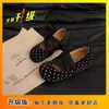 Zapatos de tacón de lunares zapatos de ballet para aumentar altura estilo coreano retro punta redonda Mary Janes 2026 principios de otoño nuevos franceses de corte bajo