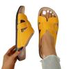 Sandalias de Verano Transfronterizas Estilo Nuevo Simples de Suela Gruesa para Mujer Chanclas Tejidas Casuales Versátiles Chanclas de Playa en Stock