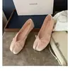 ¡En stock, se envía al instante! Zapatos Mismo Estilo que Mamá Uva, Impresionantes Zapatos de Tacón Grueso de Punta Redonda con Lazo y Punta Dividida Estilo Ballet de Seda para Mujer