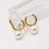 Corea del Sur Dongdaemun Redes sociales con pendientes de perlas lisas diseño pequeño accesorios de joyería al por mayor