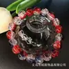 Pulsera Ins Estilo Étnico Mejor Amigo 10MM Más Vendida Hielo Agrietado Flor Estallada Cuentas Vidrio Cielo Estrellado Azul Marino Estilo Coreano