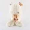 Gorro de Bebé Panda Bufanda Sombrero Infantil Otoño e Invierno Súper Lindo Relleno para Bebés Hombres y Mujeres Gorro Tejido para Bebé Traje de Sombrero con Protección para los Oídos