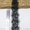 Ribete de Encaje Suave Negro Clásico Tanglong No Elástico para Pestañas, Ribete Decorativo de Encaje para Lencería DIY