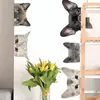 Sondagem Transfronteiriça Pequeno Animal Gato e Cachorro Adesivos de Parede Quarto Sala de Estar Entrada Parede de Fundo PVC Autoadesivo Removível