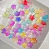Acrílico Sellado en Oro Flor de Cinco Pétalos Bicolor Base para Ramo DIY Accesorios para el Cabello Vintage Materiales Cuentas Sueltas