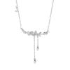 Colar feminino de prata esterlina 925 borboleta, moda personalidade versátil, corrente clavicular de zircônia, pingente de flor ins logística su