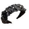 B051-2 Estilo coreano costura hecha a mano pliegue de pinza manualidad color sólido diadema de ala ancha alta Calavera superior Red popular venta caliente banda para el pelo Simple