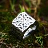Guerreiro de Aço novo anel de aço inoxidável nó celta viking anel de aço titânio moda retrô nórdica pulseira