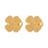 Pendientes de acero y titanio para mujer, estilo coreano, elegantes, con combinación de amor esmerilado, trébol de cuatro hojas y uña de hueso en la oreja.
