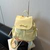 Mochila Fashion com Laço Bolsa Feminina 2025 Verão Nova Mochila Estilo Coreano Estilo Faculdade Bolsa de Balde Portátil