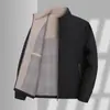 Chaqueta casual de estilo coreano para otoño e invierno, con cuello alto, para hombres maduros y mayores, top casual con cremallera, ropa de béisbol
