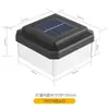 Luminárias solares de pilar para vilas de jardim, luzes solares quadradas para pátio e cercas, postes de luz solares integrados para uso doméstico