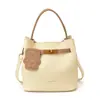 Bolsa de Mão Retrô de Nicho para Mulheres, Nova Bolsa Saco Casual de Inverno, Bolsa Transversal Simples para o Dia a Dia Mãe-Filha na Cor Café