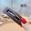 Pinza para el cabello sencilla de cuero, estilo coreano Dongdaemun, accesorios para el cabello de moda, elegante pinza lateral BB, pinza para el cabello con bolas en la parte posterior de la cabeza.
