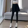 Saia Curta com Design Falso de Duas Peças, Calça Yoga Tubarão para Mulheres, Novo Estilo Primavera/Verão 2026, Saia que Cobre o Quadril, Calça Meia-Saia, Calça Longa Esportiva