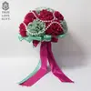 Directo de fábrica novia sosteniendo ramo flor de seda simulación boda boda boda boda accesorios de boda flores para sostener en foto flores artificiales