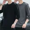 [Envío Rápido] Camiseta de manga larga para hombre, nueva colección de otoño 2026, camiseta interior de manga larga estampada, estilo masculino