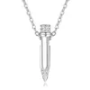 Collar Personalizado con Colgante de Bala de Amazon Estilo Pareja Romántica Diseño de Nicho Moissanita de Alta Gama Plata de Ley S925