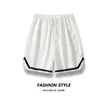 Pantalones Cortos Casuales de Baloncesto para Hombre, Ajuste Holgado de Seda Helada, de Verano, Delgados, Modernos, Pierna Ancha, para Correr, de Cinco Puntos