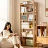 Estantería de almacenamiento de madera maciza de pie, estantería de almacenamiento multicapa, estante de almacenamiento multifuncional, estantería para snacks, estante en capas para uso doméstico