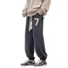 Pantalones de Marca Americana de Moda para Hombre, Primavera y Otoño Nuevos Joggers Deportivos Versátiles Holgados, Pantalones Largos Casuales con Puño para Jóvenes