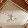Nova Luz Temperamento de Luxo Saturno Diamante Completo Colar de Aço Titânio Celebridade da Internet Celebridade da Internet Feminina All-match Cadeia de Clavícula Corrente de Aço de Titânio Atacado de Fábrica