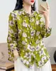 Cardigan de Ramio Puro con Estampado Digital para Mujer, Manga Larga, Talla Grande, Estilo Holgado y Delgado, Novedad Otoño 2026