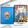 Novo Álbum de Cartões A5 Azul Escuro e Vermelho para Irmã Mais Velha Caderno com Fecho Magnético Aparência Sofisticada Caderno de Folhas Soltas com 6 Furos Caderno de Desenho Tendência Legal