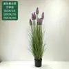 Plantas en maceta de lavanda y cola de zorro, plantas artificiales para paisajismo decorativo, flores artificiales de delfinio, flores artificiales para decoración de suelo de sala de estar
