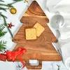 Bandeja Navideña de Madera Transfronteriza Reno Árbol de Navidad Gorro Navideño Plato Bandeja de Dibujos Animados Bandeja para Frutas y Snacks