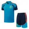 2627 Manga Corta Kit de Fútbol Alemán Argentina Kit de Fútbol para Adultos España Conjunto para Adultos Camisa Polo con Pantalones Cortos