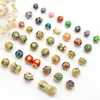 Antiguas cuentas de gota de oro cuentas de transferencia de loto cuentas sueltas accesorios de joyería DIY esmalte pulsera hueca cuentas espaciadoras de pulsera