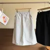 Falda de trabajo estilo americano línea A para mujer, otoño e invierno, forrada de polar, tiro alto, petite, holgada, vintage, casual, falda de longitud media