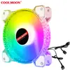 Anillo de Jade Luna Fresca Caja Argb Ventilador de Caja de Computadora de Escritorio 12cm Ventilador de Refrigeración Cambia de Color Eclipse Ventilador Silencioso