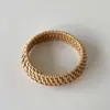 Pulsera Tejida de Ratán Estilo Étnico Más Vendida Transfronteriza, Pulsera Versátil Redonda Clásica Vintage, Joyería de Moda para el Viaje Diario