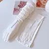 Mangas de protección solar de verano Guantes de mano extendidos de tela de seda helada para mujer Seda helada delgada transpirable antideslizantes holgados al por mayor