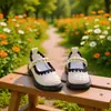 Zapatos para Niña Zapatos de Princesa Zapatos de Piel Moda Primavera 2026 Zapatos de Suela Suave para Niños Pequeños y Medianos Niñas Guardería Zapatos de Presentación para Bebé