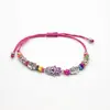 Joyería Más Vendida Transfronteriza 2020 Pulsera Tejida de Fátima Pulsera de Palma Ojo Maligno en Stock Venta al por Mayor Suerte
