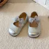 Nuevos Zapatos de Princesa Dulces con Lazo para Niñas Primavera/Verano 2026 para Bebés y Niños Pequeños, Punta Cerrada Suela Suave Estilo Coreano Zapatos para Caminar