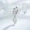 Coleção Cruzada Estilo Doce Fresco Unissex Brincos de Alfinete Reto com Zircônia Pingente de Cruz Joias Piercing Hensen