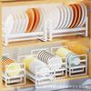 Almacenamiento de Platos Multiusos de Una Sola Capa Gabinete para Platos Escurridor de Platos Gabinete Pequeño Estante de Almacenamiento Cesta Escurridora para Fregadero de Cocina