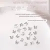 20 Piezas de Metal para Manicura Mini Mariposa Dorada Plateada Mariposa Sencilla Decoraciones para Uñas Mariposa Estéreo Japonesa