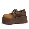 Zapatos Birkenstock Mary Jane con Estampado de Leopardo Retro Patchwork Doble Hebilla Suela Gruesa para Mujer 2026 Nuevo Estilo Zapatos Cabeza de Pastel Versátiles de Nicho Zapatos de Una Sola Pieza