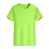 Ropa de trabajo para grupo personalizada con logo impreso, camiseta de manga corta de malla transpirable de seda helada para deportes de carrera al aire libre en verano para hombre, secado rápido